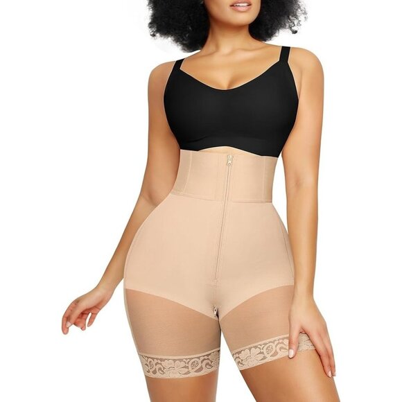 SHAPELLX High Waisted Body Shaper Shorts Shapewear for Women Tummy Control Thigh - Picture 1 of 8